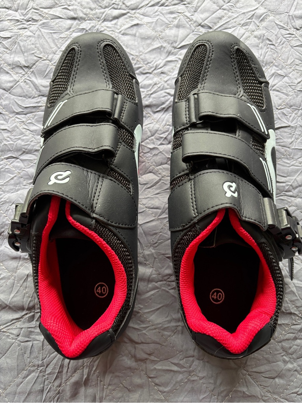 Peloton Cycling Shoes Black Red EU 40 (Unisex)